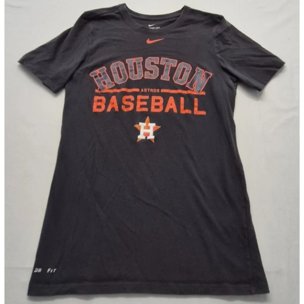 Houston Astro Nike Dri-fit dark gray graphic t-shirt Small athletic fit baseball